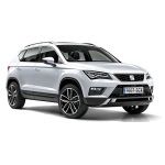 Seat Ateca (Сеат Атека) кроссовер от испанцев, ну как от испанцев, от немцев... от Volkswagen Group в общем. Дизайн у Seat Ateca конечно испанский, морда с типичными для современных Seat фарами и решеткой радиатора. Родственниками Ateca по VW Group являются Tiguan от Volkswagen, Q3 от Audi, Karoq от Skoda. В табели о рангах Сиат занял почетное место пониже VW и повыше Skoda. Между собой выше приведенные авто отличаются (дизайн в счет не берем) балансом между спортивностью и комфортом. По мнению редакции 